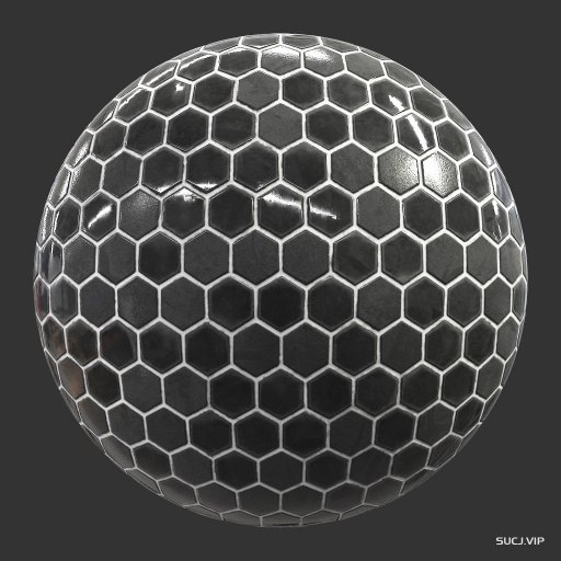 TilesOnyxOpaloHexagonalBlack001